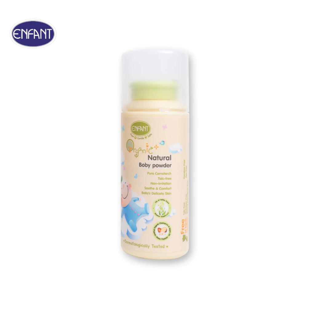 ENFANT (อองฟองต์) Organic Plus Natural Baby Powder Naturligt babypuder gjort av majsstärkelse, kan användas från nyfödd. 80 g